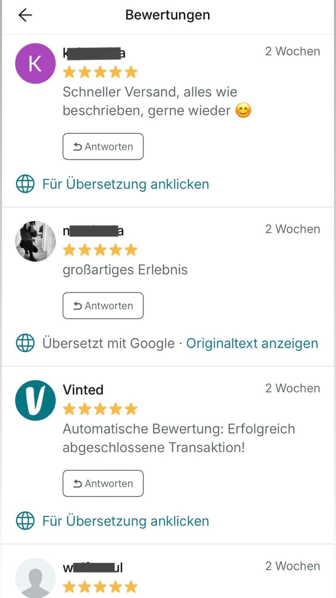 Echtes Feedback aus unserem Vinted-Shop