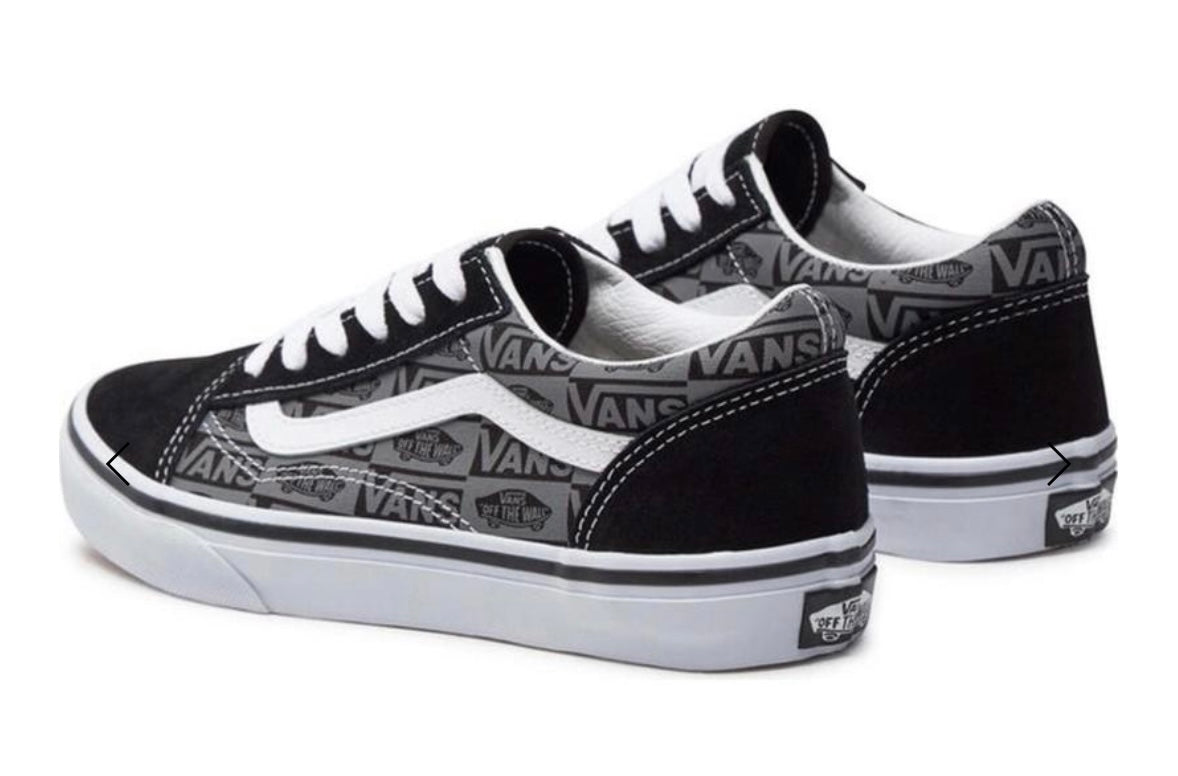 Vans Old Skool Logo black/grey Schuhe Sneaker